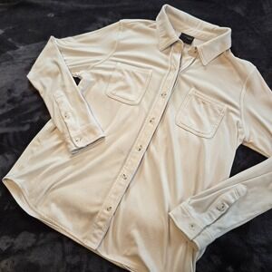 32 Degree Heat White/Gray Womens‎ Button Down Soft Size Medium
